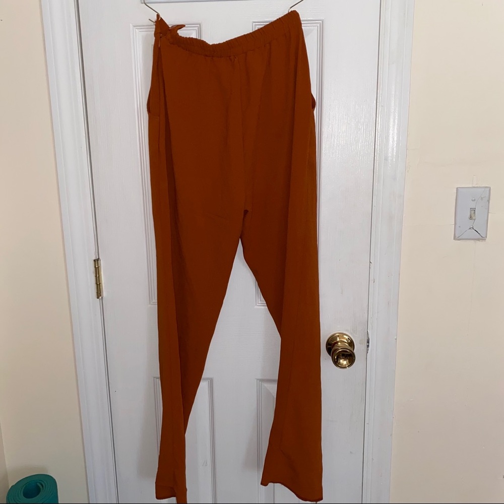 American Apparel Rustic Orange Crepe trouser pants